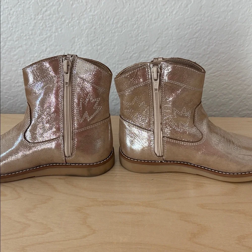 Elephantito Hannah Suede Leather Boot Metallic Blush